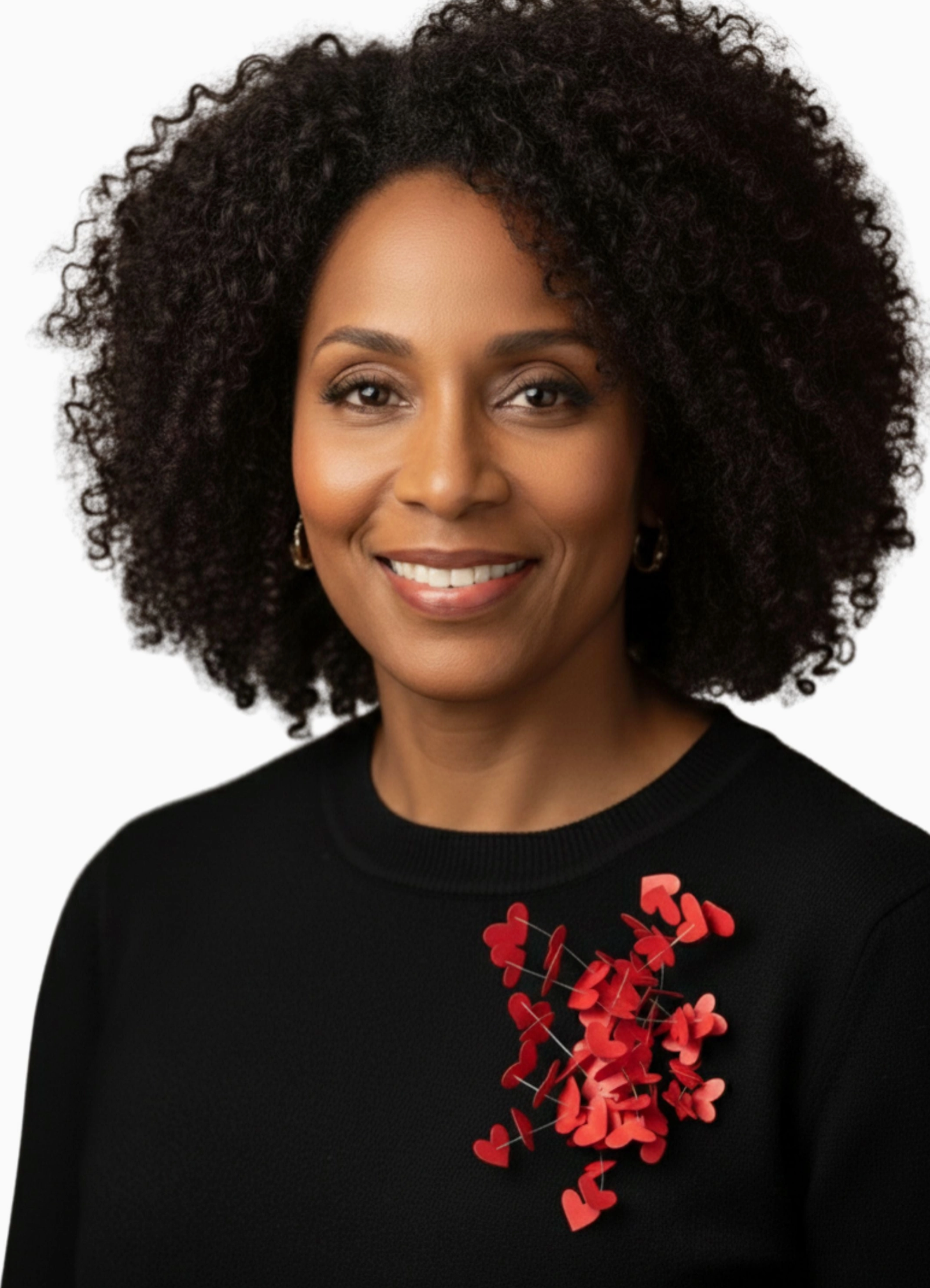 TAKARA Red Floating Hearts Brooch