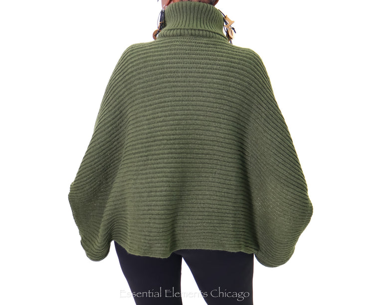 Taylor Turtleneck Poncho - Essential Elements Chicago