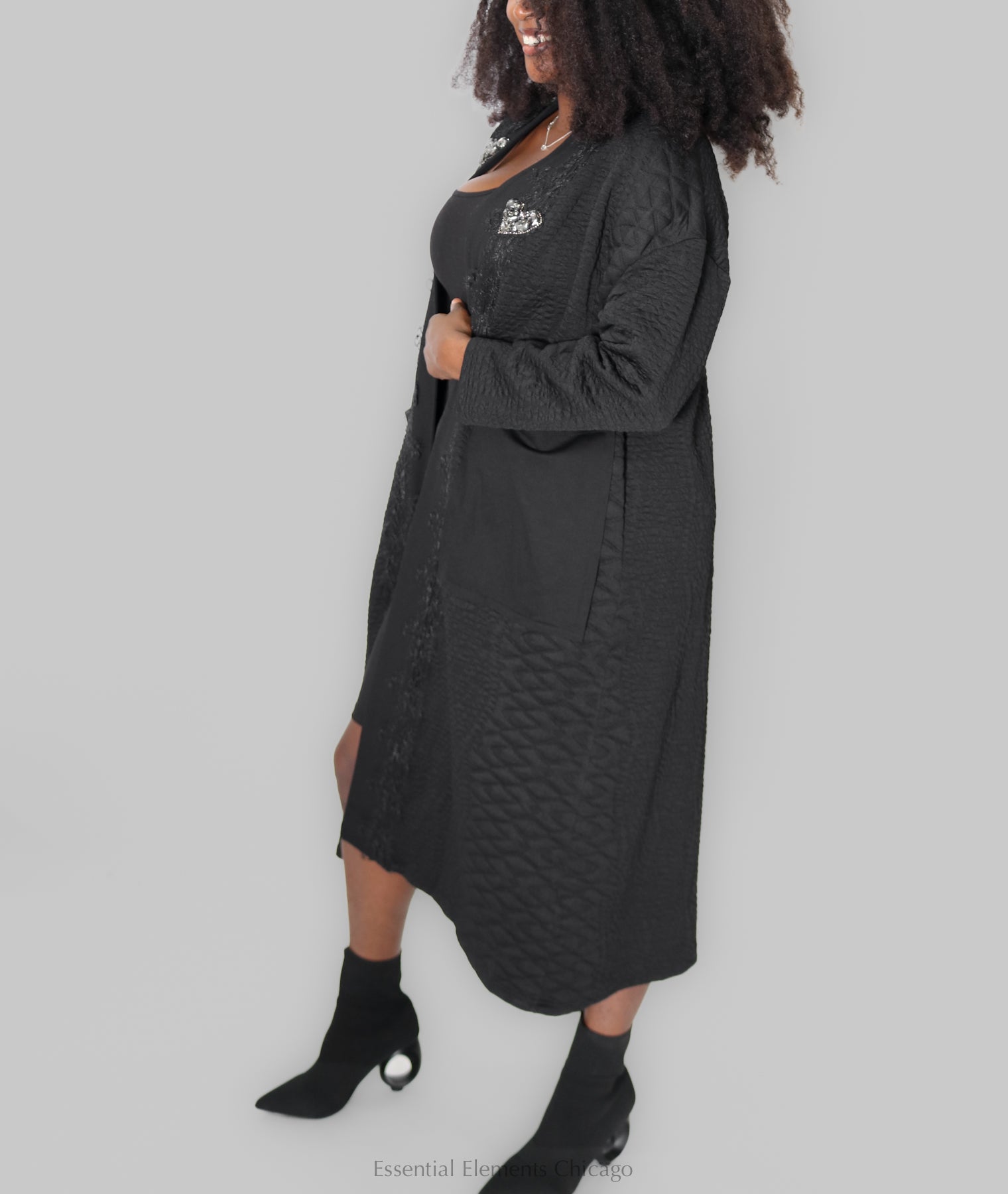 Terra Brooch Cardi Coat