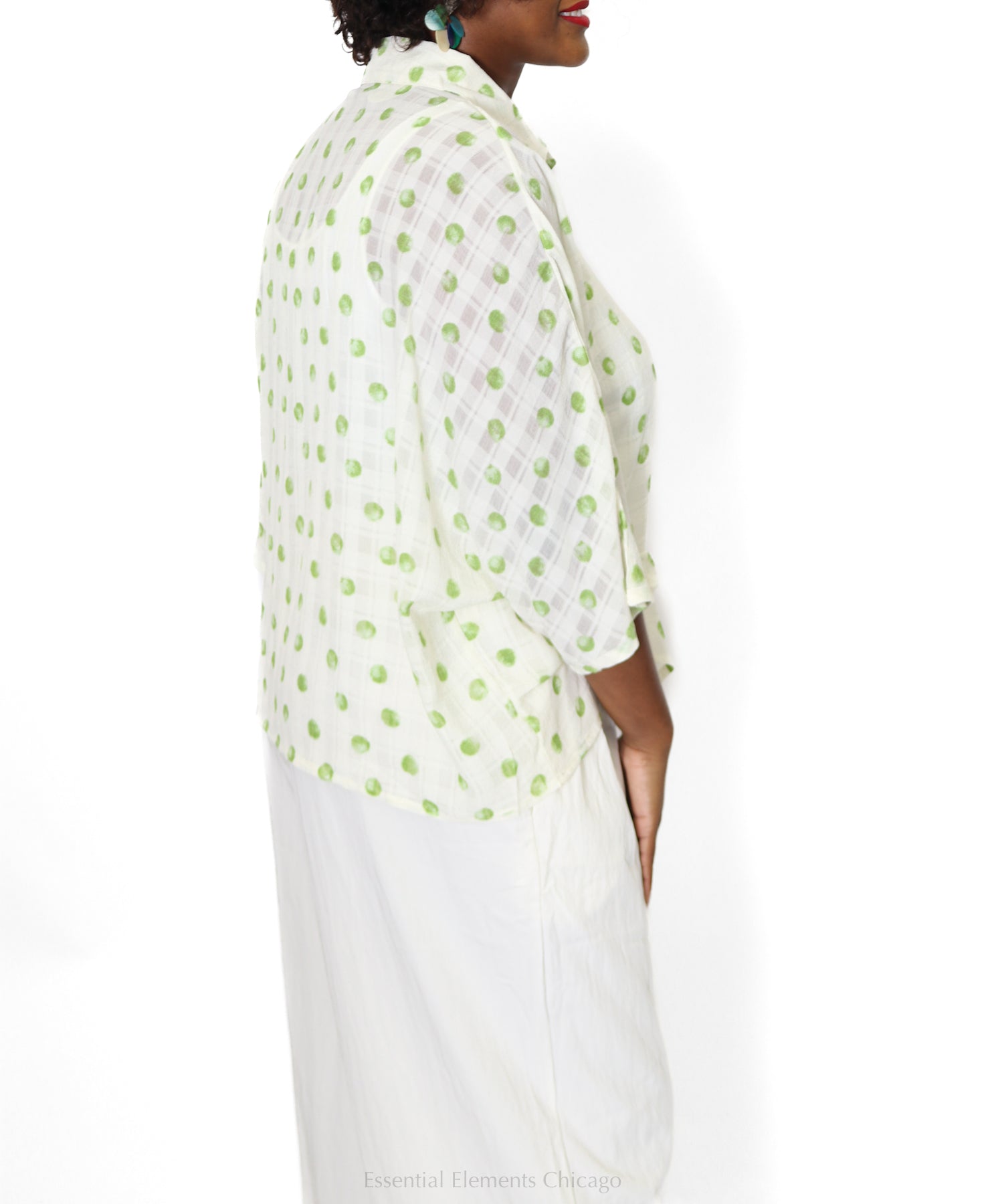 Textured Dot Top, Lime - Essential Elements Chicago