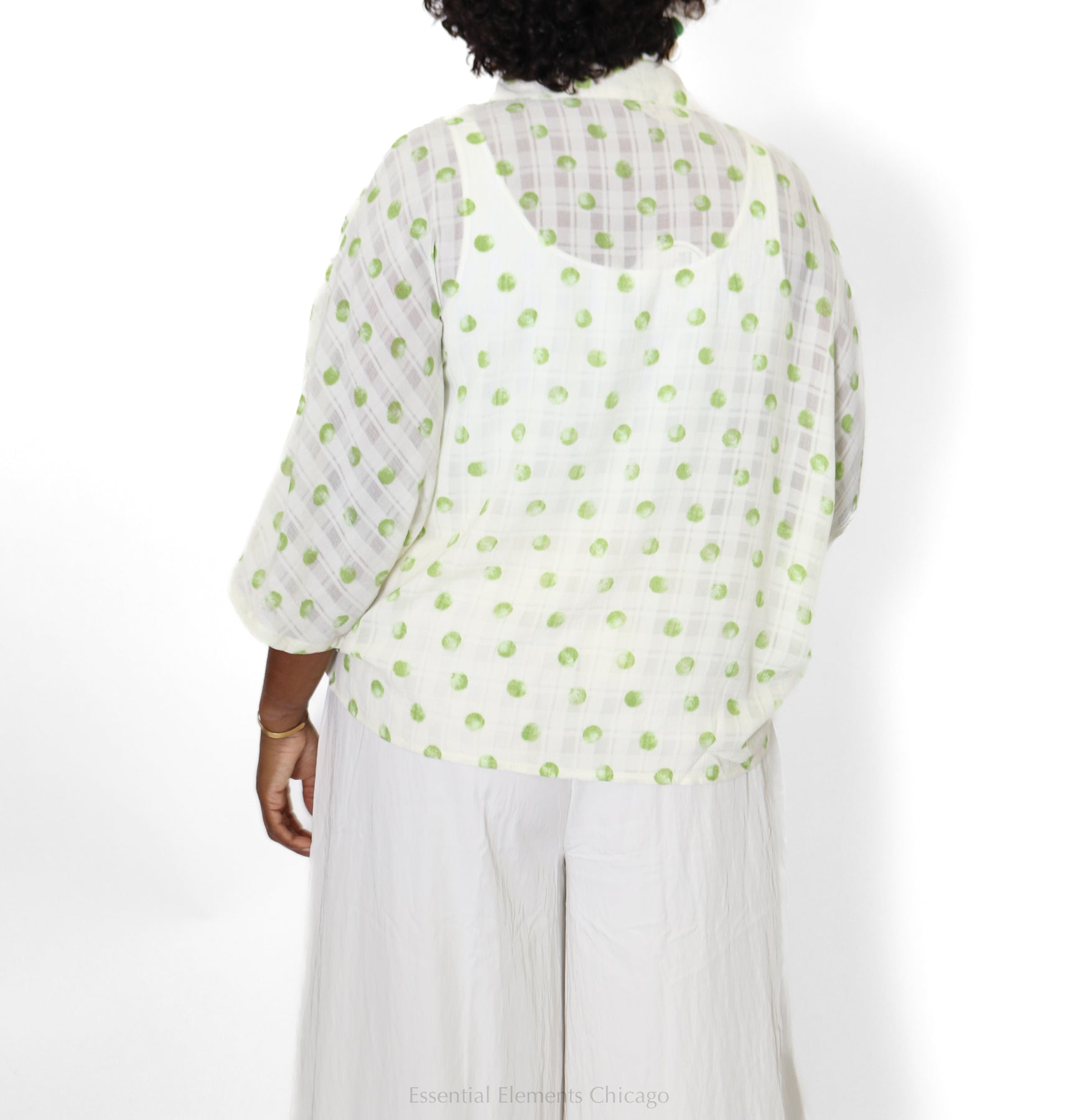 Textured Dot Top, Lime - Essential Elements Chicago