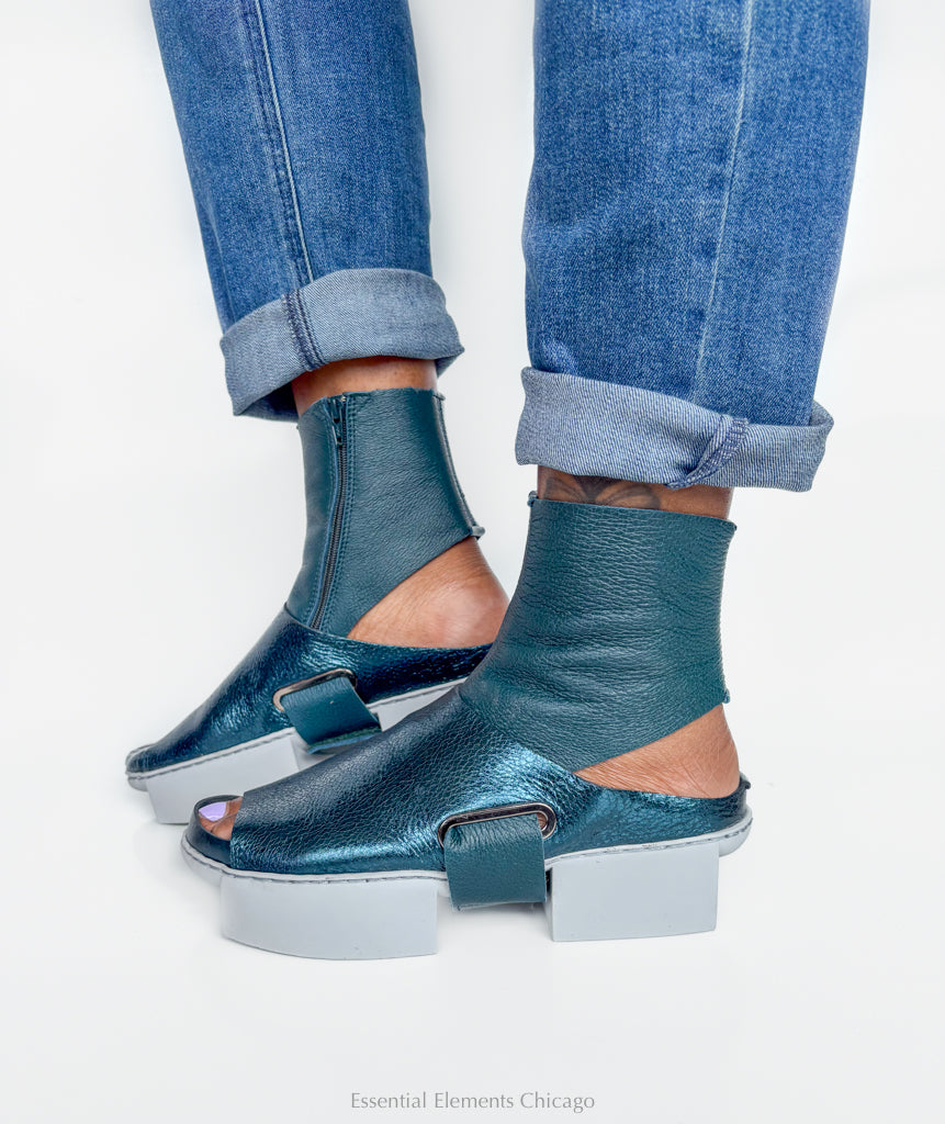 Trippen Daybreak Sandal, Petrol - Essential Elements Chicago