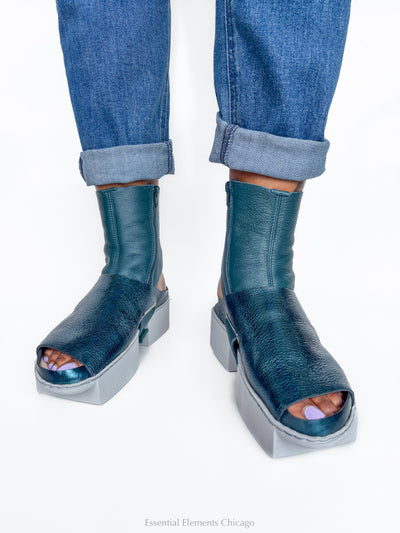 Trippen Daybreak Sandal, Petrol - Essential Elements Chicago