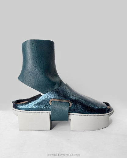 Trippen Daybreak Sandal, Petrol - Essential Elements Chicago