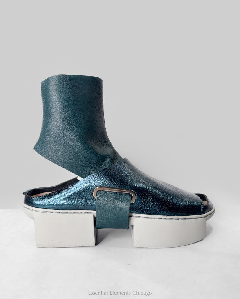 Trippen Daybreak Sandal, Petrol - Essential Elements Chicago