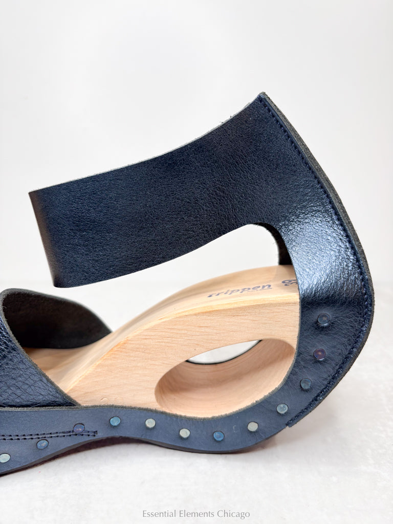 Trippen Gust Cutout Sandal, Navy - Essential Elements Chicago