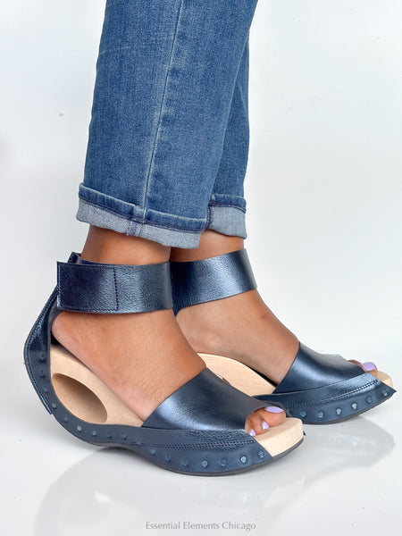 Trippen Gust Cutout Platform Sandal, Navy - Essential Elements