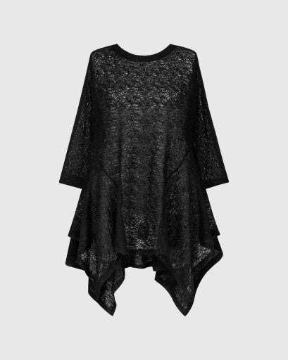 Alembika Lace Top, Black - Essential Elements Chicago