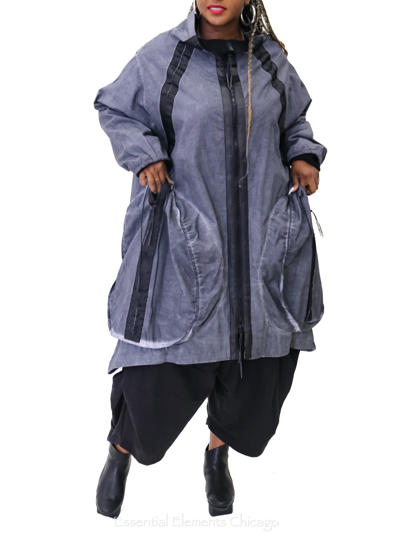 Zilberman Anthracite Coat - Essential Elements Chicago