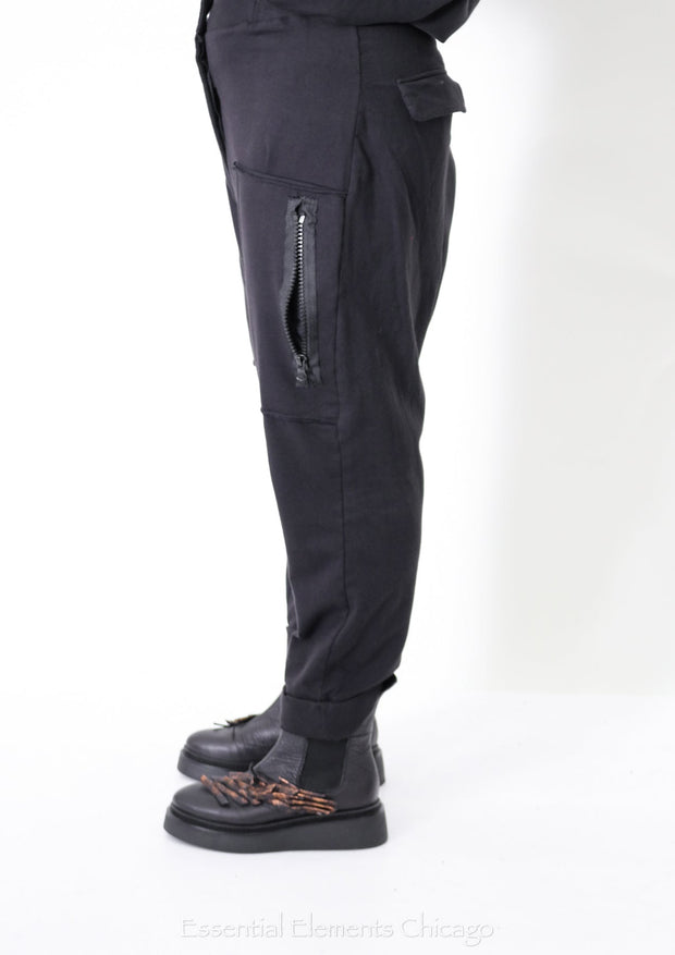 Zilberman Drop Crotch Pant, Black - Essential Elements Chicago