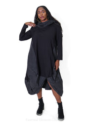 Zilberman Hooded Dress,Black - Essential Elements Chicago