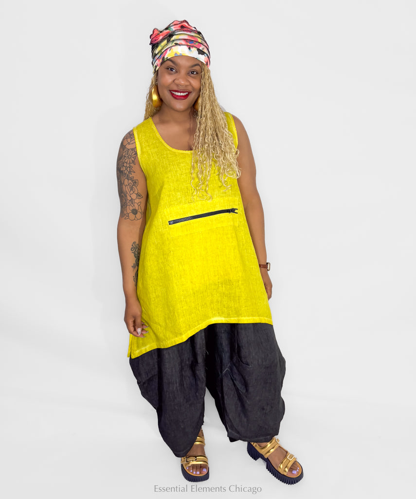 Zilberman Sleeveless Linen Tunic - Essential Elements Chicago