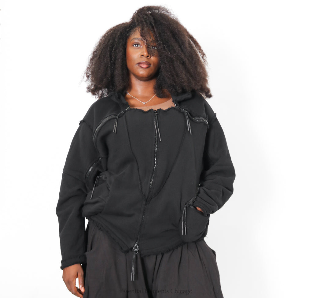 Zilberman Multi Zip Jacket, Black - Essential Elements Chicago