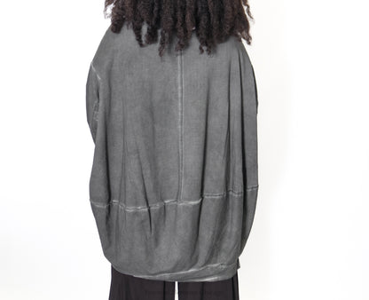 Zilberman Oversized Tunic, Anthracite - Essential Elements Chicago