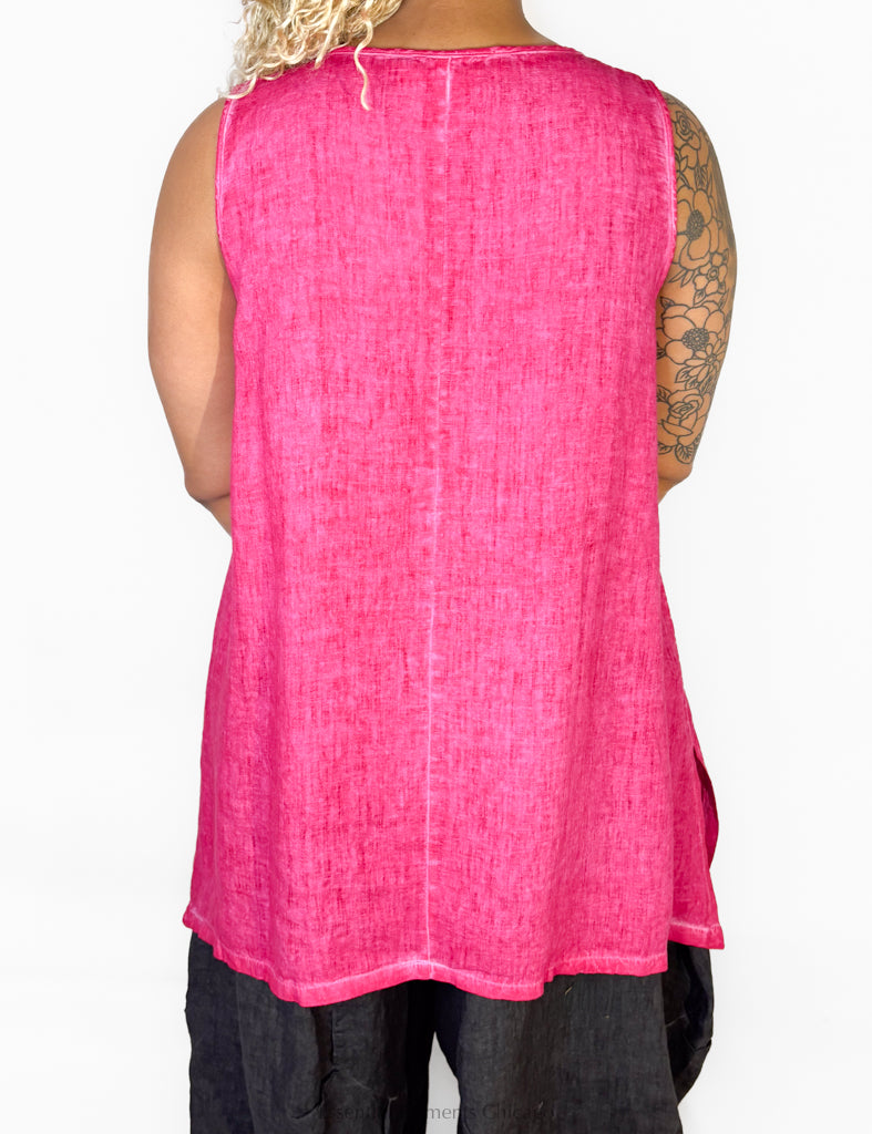 Zilberman Sleeveless Linen Tunic - Essential Elements Chicago