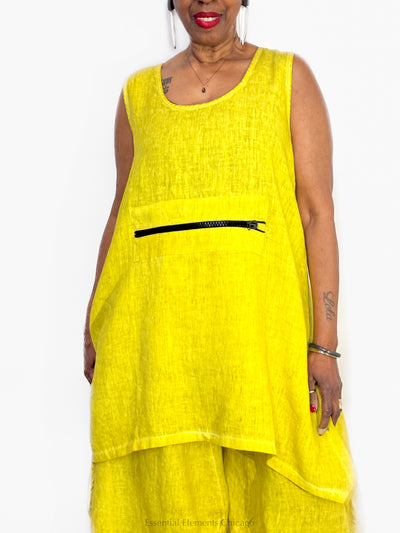 Zilberman Sleeveless Linen Tunic - Essential Elements Chicago
