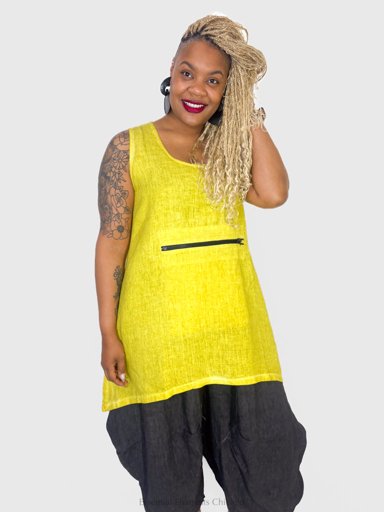 Zilberman Sleeveless Linen Tunic - Essential Elements Chicago