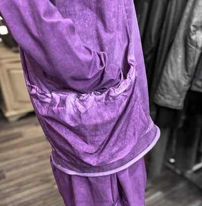 Zilberman Zippered Cowl Tunic, Purple - Essential Elements Chicago